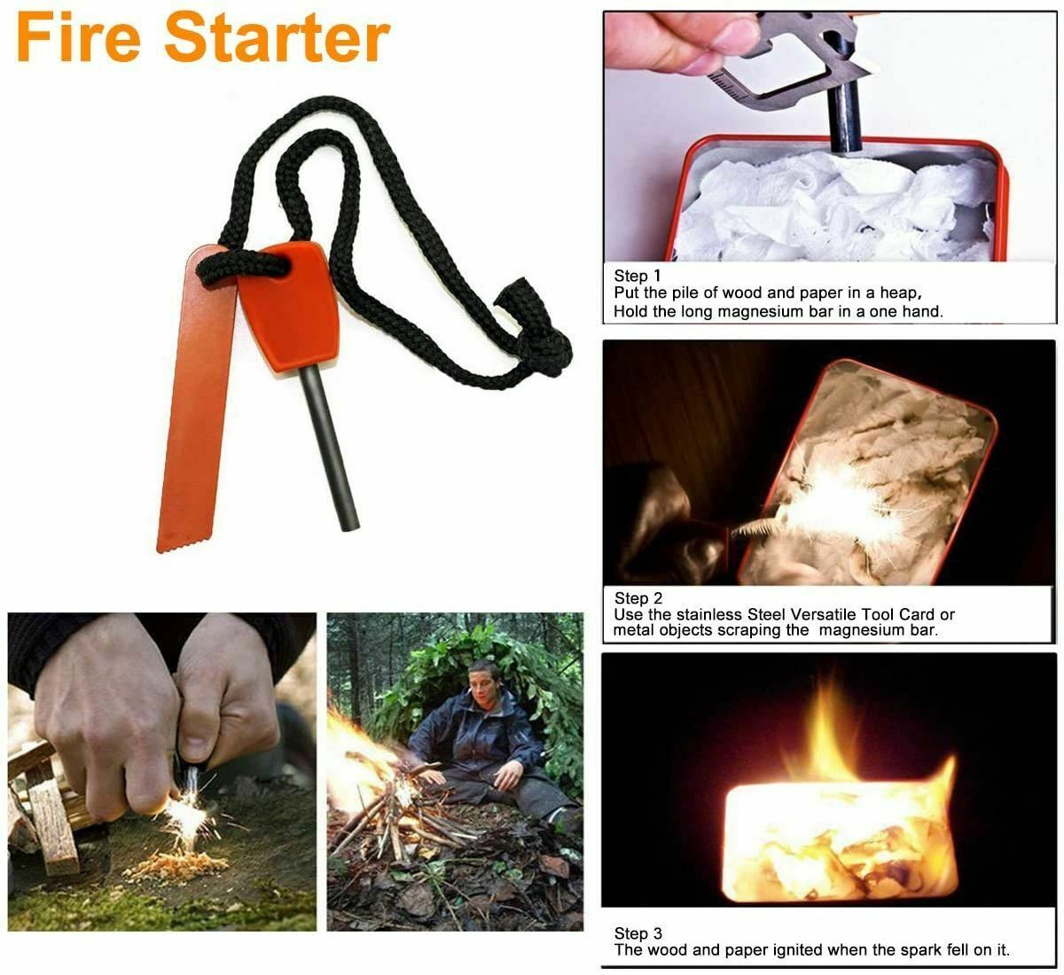 Survival Kit Outdoor Emergency Gear Kit for Camping Hiking Travelling Adventures Survival Kit Outdoor Emergency Gear Kit for Camping Hiking Travelling Adventures